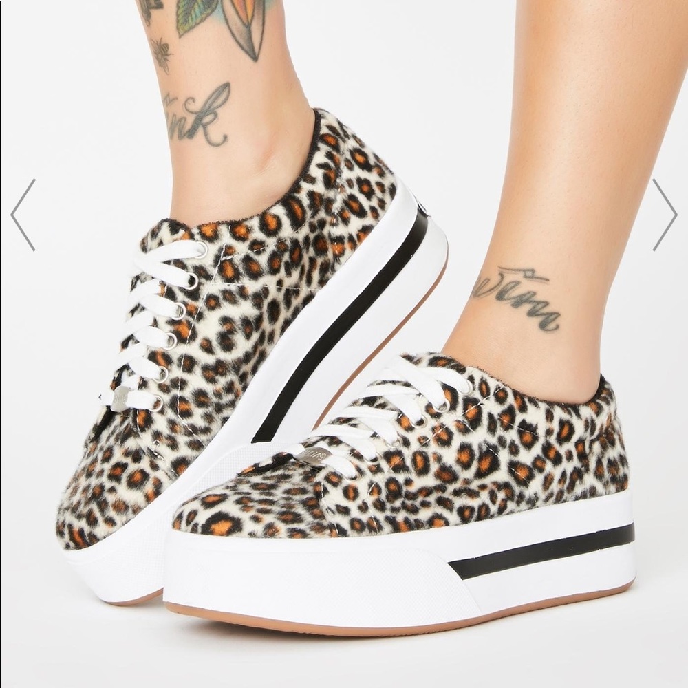 NWT Leopard Platform shoes